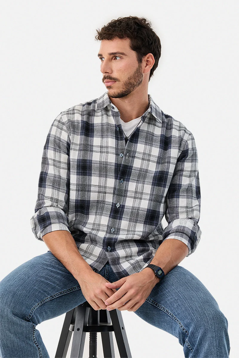 SNITCH Regular Fit Checks Shirt